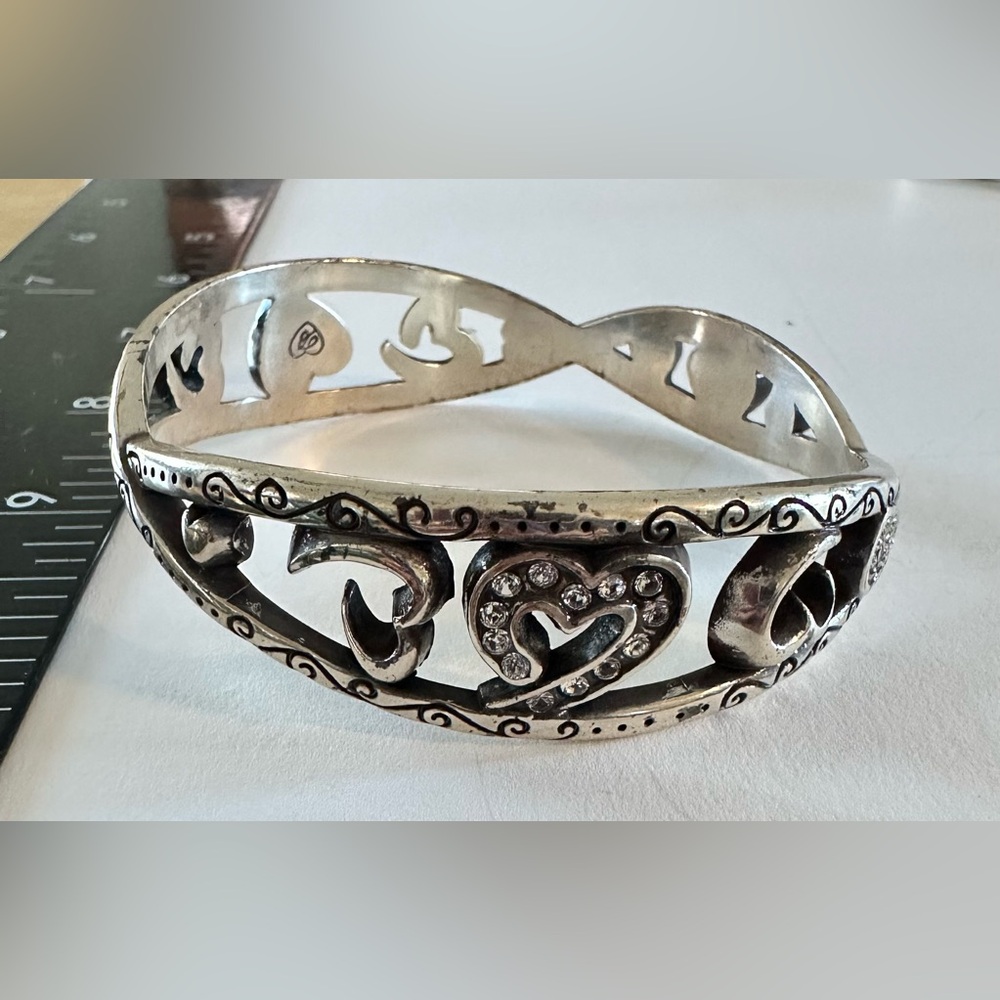 Brighton Silver Heart Motif Bracelet